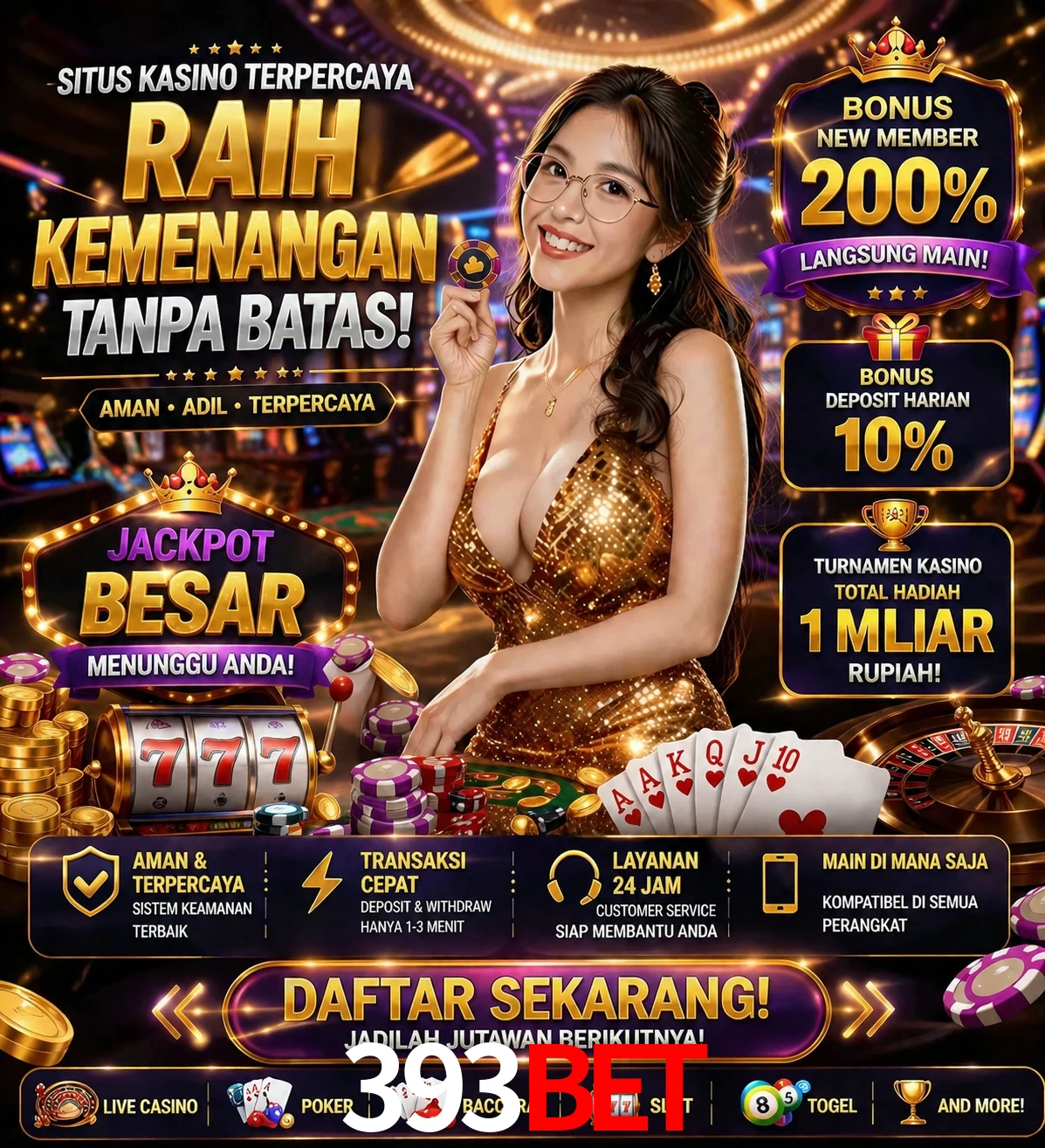 Roleta e blackjack 393Bet